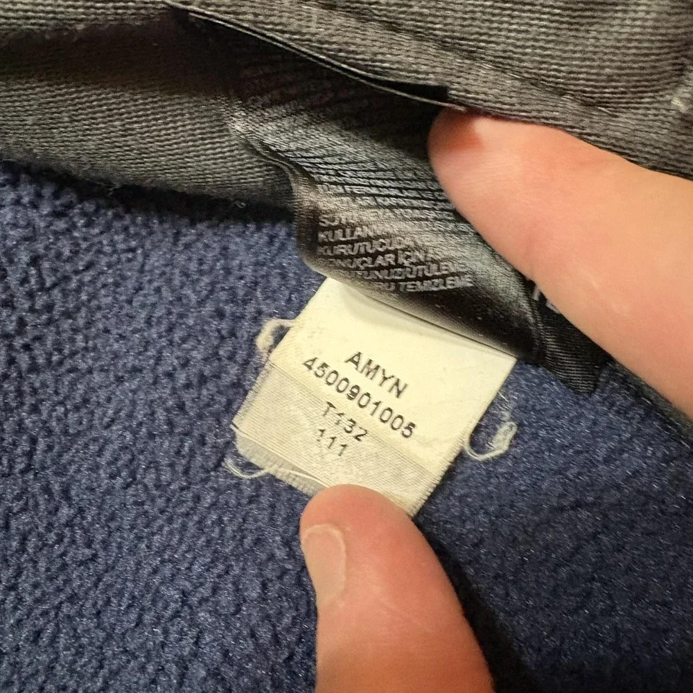 The North Face Denali Jacket Mens Small Blue Gray Fleece Full Zip Polartec